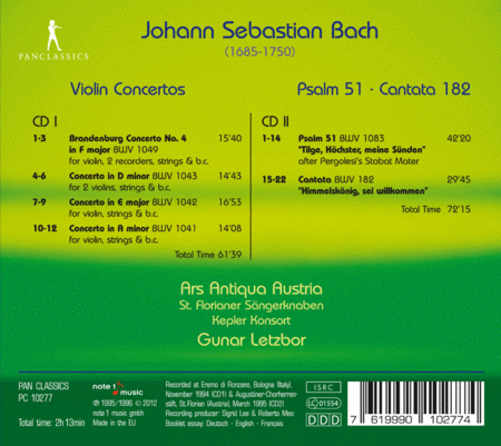 Violinkonzerte BWV 1041-1043