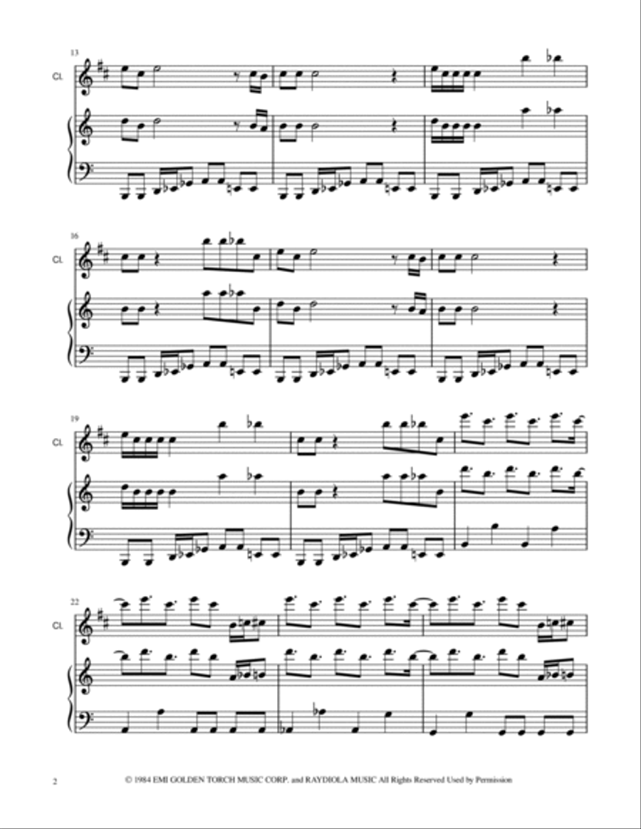 Ghostbusters B-Flat Clarinet scores gallery preview page 2