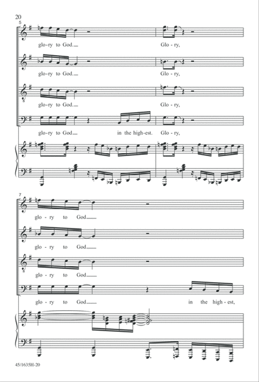 Mass: A Celebration of Love and Joy 4-Part scores gallery preview page 20