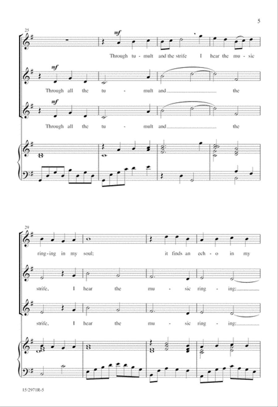 How Can I Keep From Singing? SSA scores gallery preview page 5