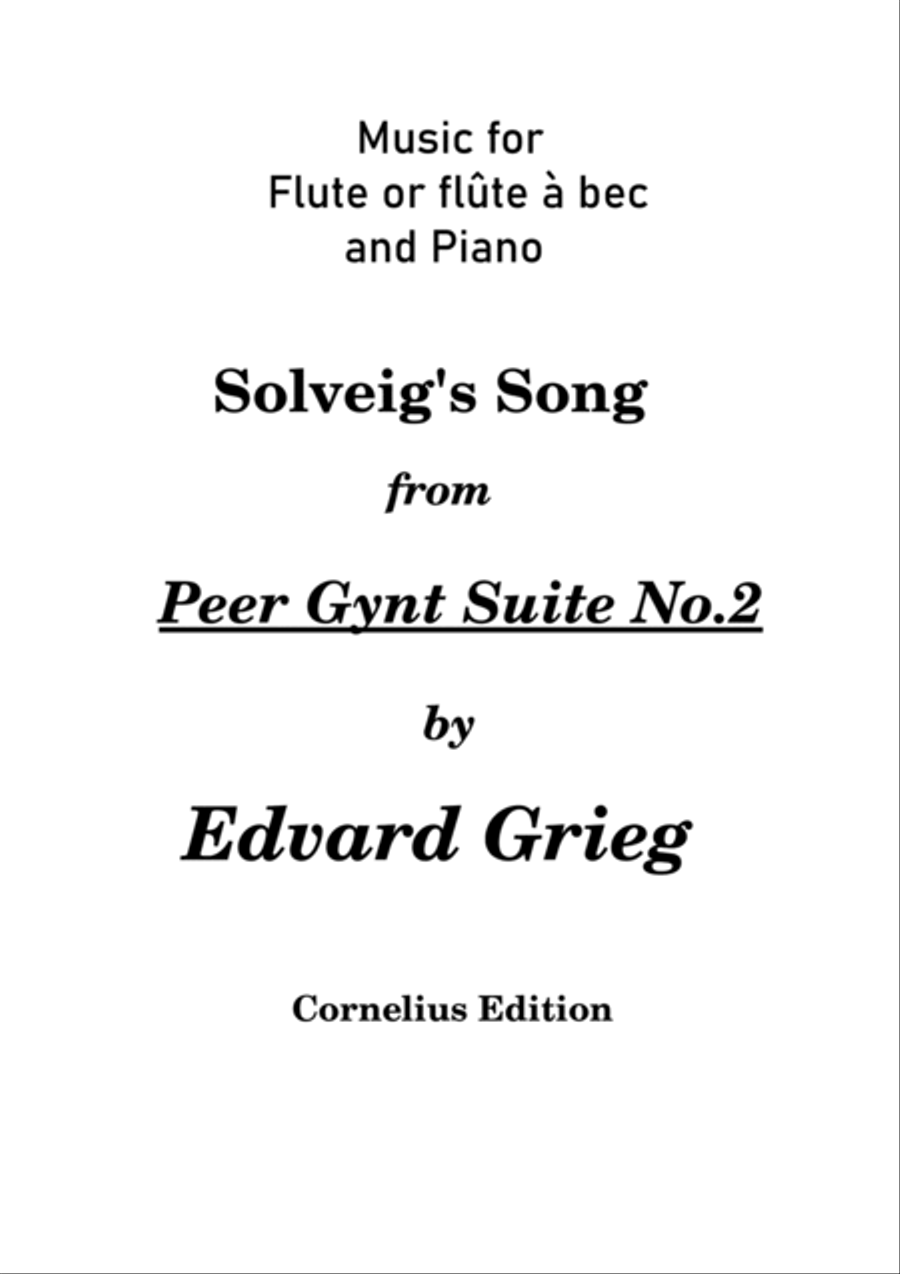 Solveig's Song (Solveigs sang) Small Ensemble scores gallery preview page 2
