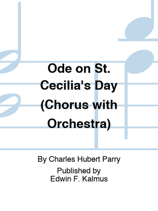 Book cover for Ode on St. Cecilia's Day (Chorus with Orchestra)