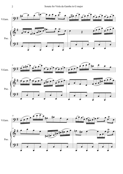 Sonata for Viola da Gamba in G major BWV 1027 2nd image number null