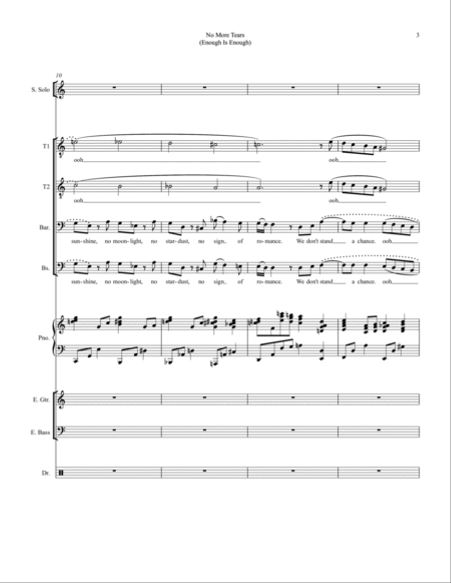 No More Tears (enough Is Enough) Small Ensemble scores gallery preview page 3