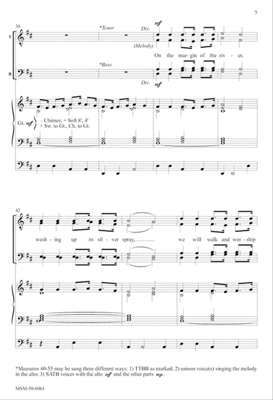 Shall We Gather at the River Divisi scores gallery preview page 6