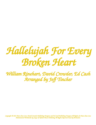 Book cover for Hallelujah For Every Broken Heart