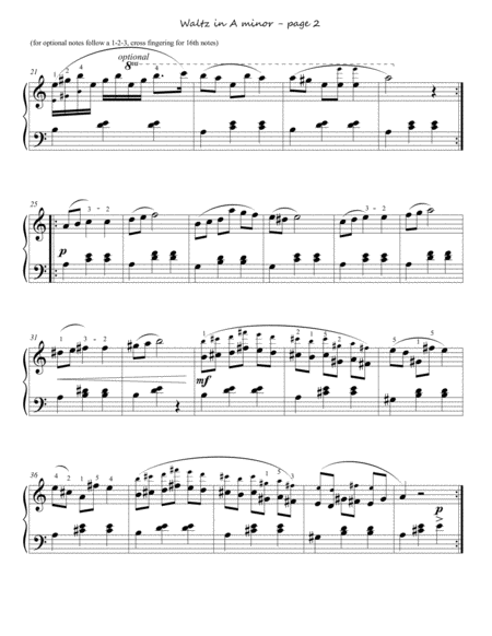 Chopin's Waltz in A Minor - for simplified piano image number null