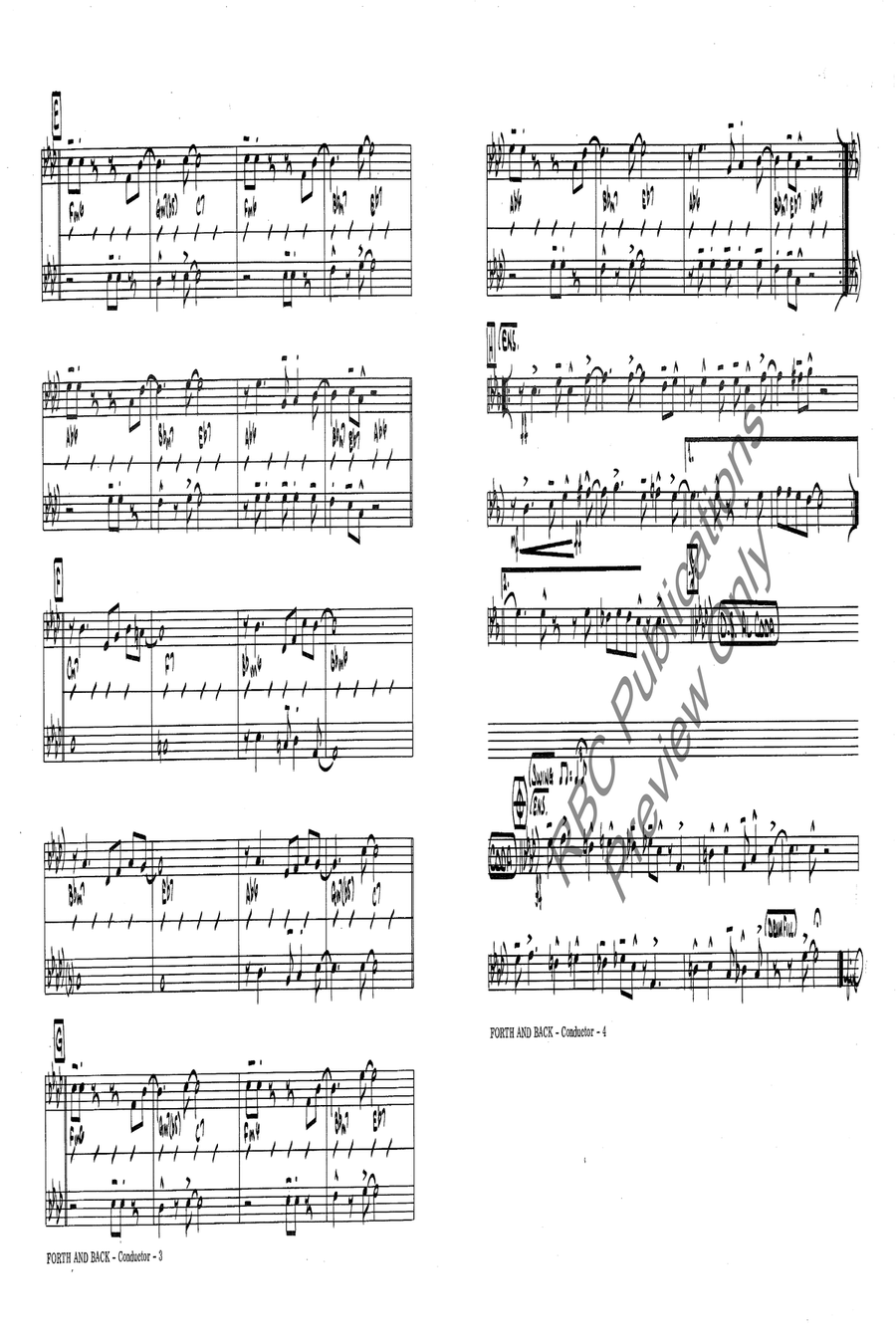 Forth And Back Forth And Back Jazz Ensemble scores gallery preview page 5