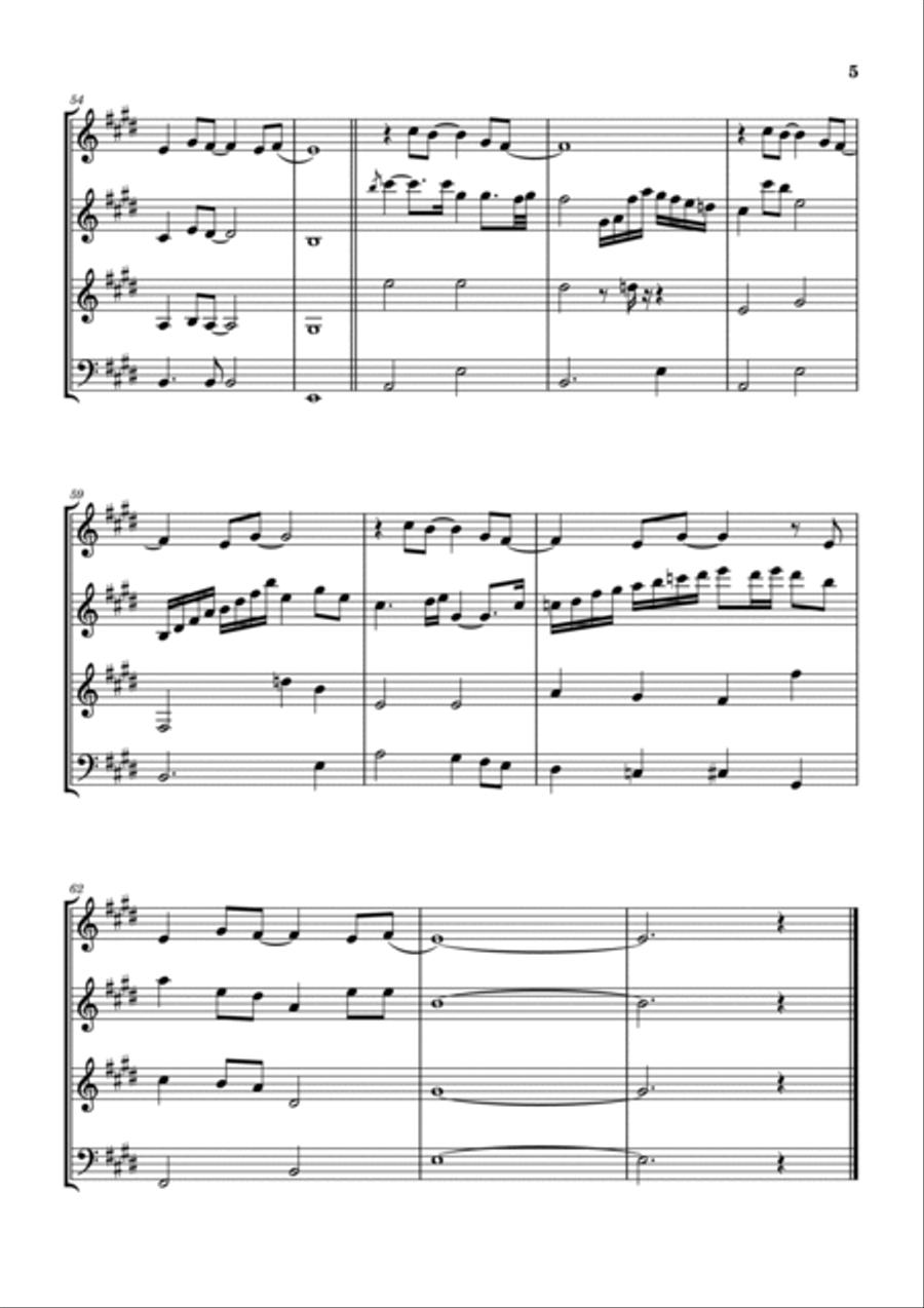 He Knows My Name Woodwind Quartet scores gallery preview page 6