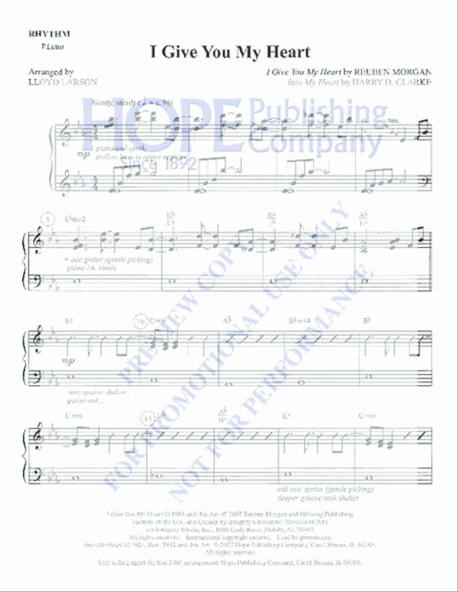 I Give You My Heart 4-Part scores gallery preview page 2