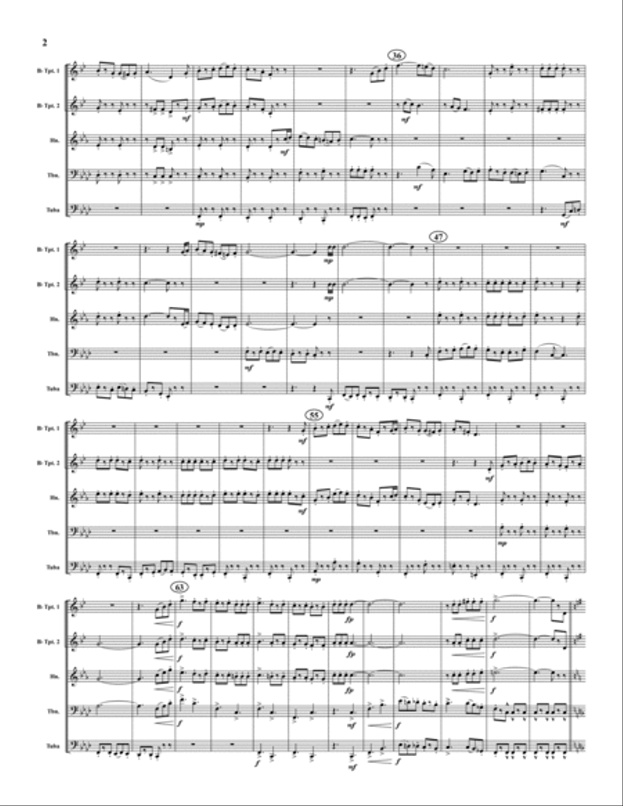Greensleeves Fantasy Brass Quintet scores gallery preview page 2