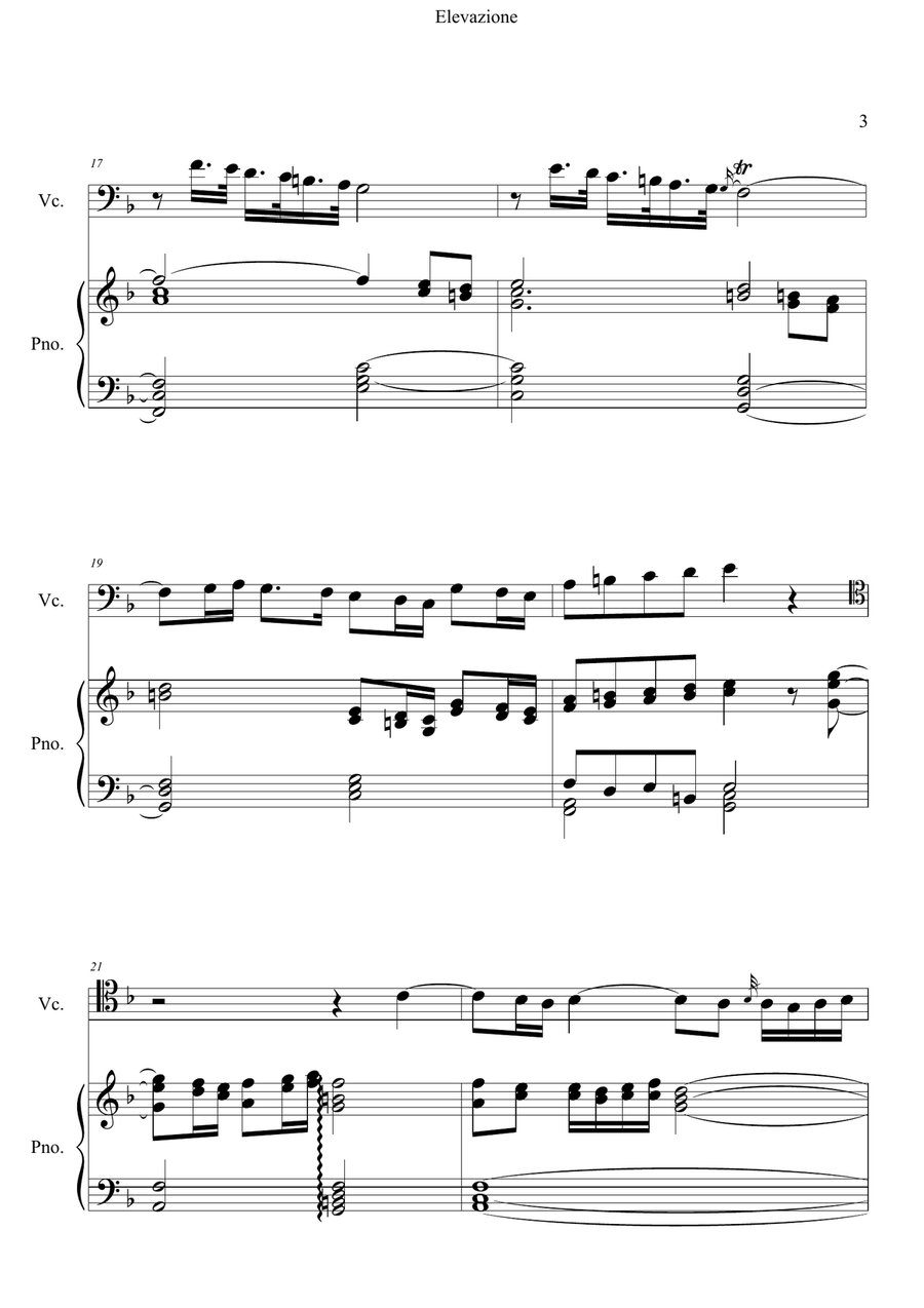 Elevazione- Adagio for Cello and Piano image number null
