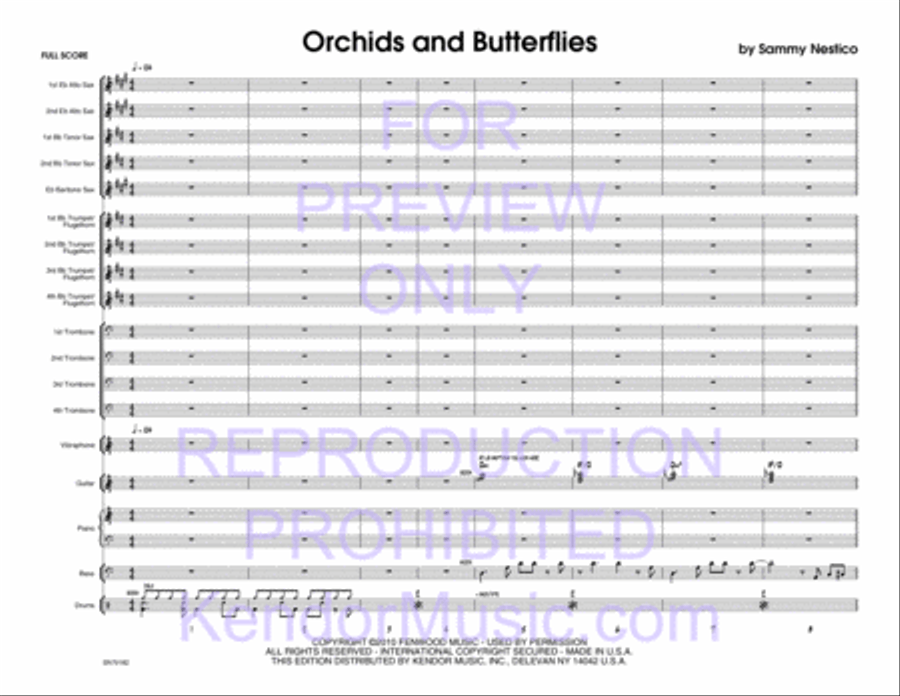 Orchids And Butterflies (Full Score) Jazz Ensemble scores gallery preview page 2