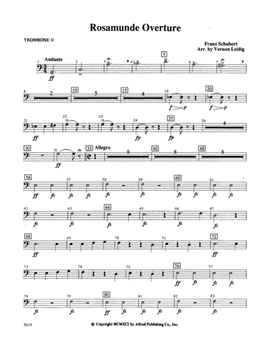 Rosamunde Overture, Opus 26: 2nd Trombone