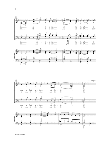 O Sing unto the Lord: Cantemos al Señor (Choral Score) image number null