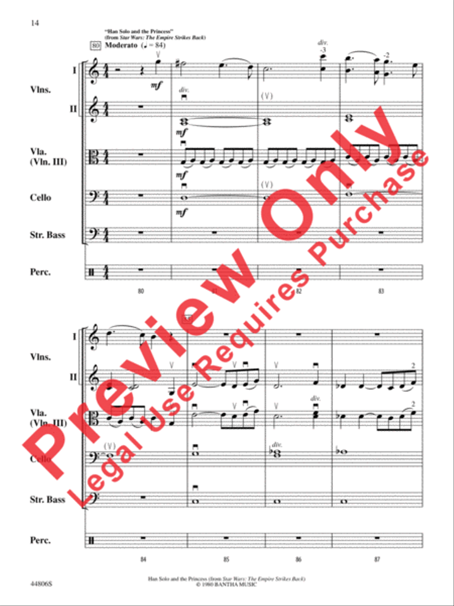 Star Wars Heroes String Orchestra scores gallery preview page 15