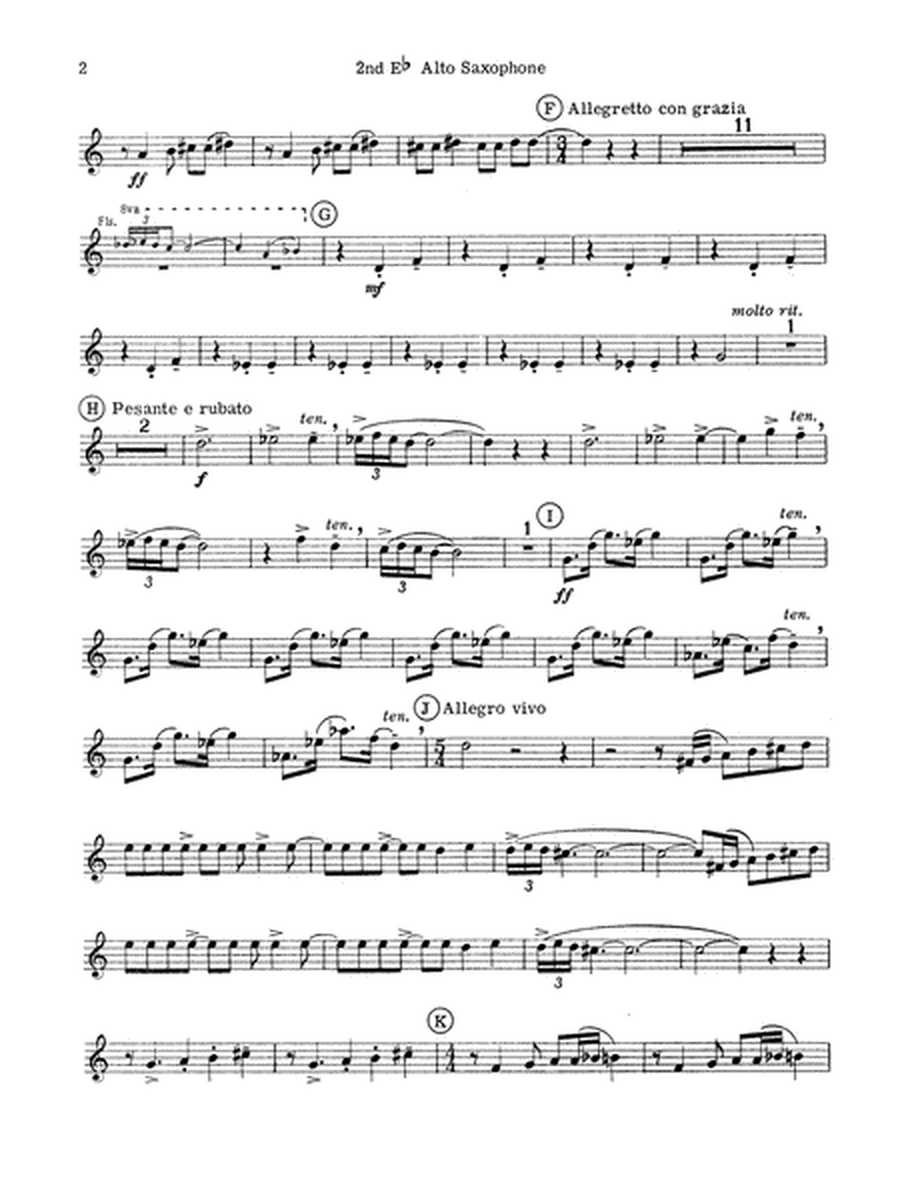 Symphonic Dance No. 3 ("Fiesta"): 2nd E-flat Alto Saxophone