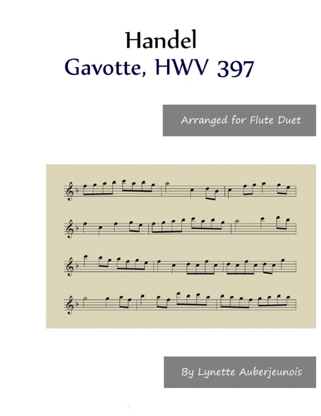 Gavotte, HWV 397 - Flute Duet image number null