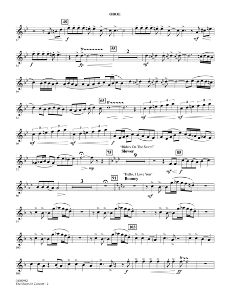 The Doors in Concert (arr. Paul Murtha) - Oboe