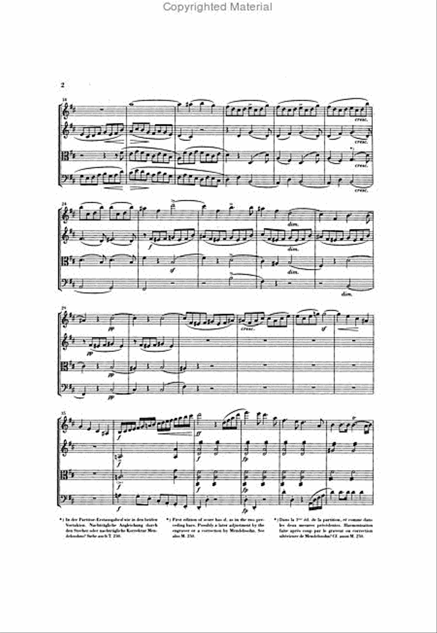 String Quartets Op. 44, No. 1-3 String Quartet scores gallery preview page 3