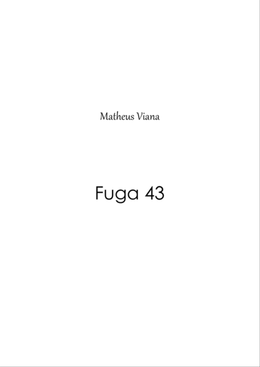Fuga 43 Small Ensemble - Digital Sheet Music