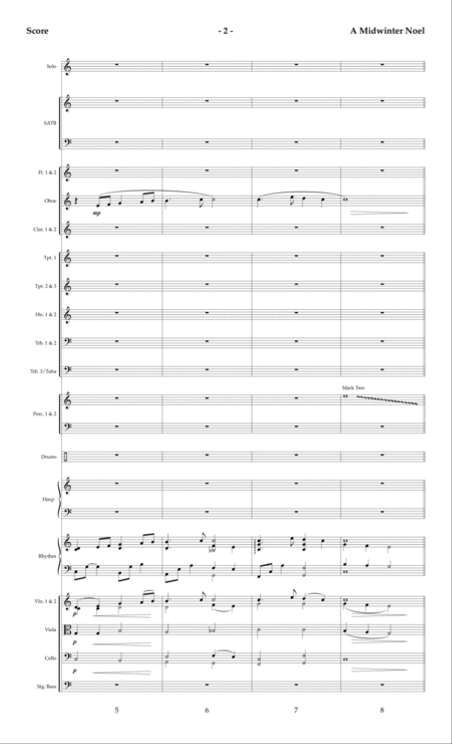 A Midwinter Noel - Orchestral Score and Parts Choir scores gallery preview page 5