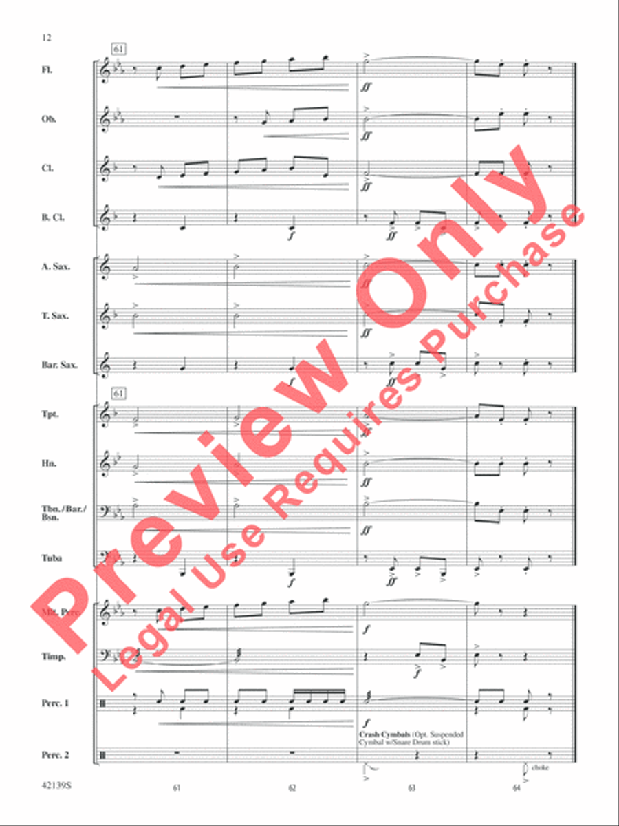 March for a Norwegian Penguin Concert Band scores gallery preview page 13