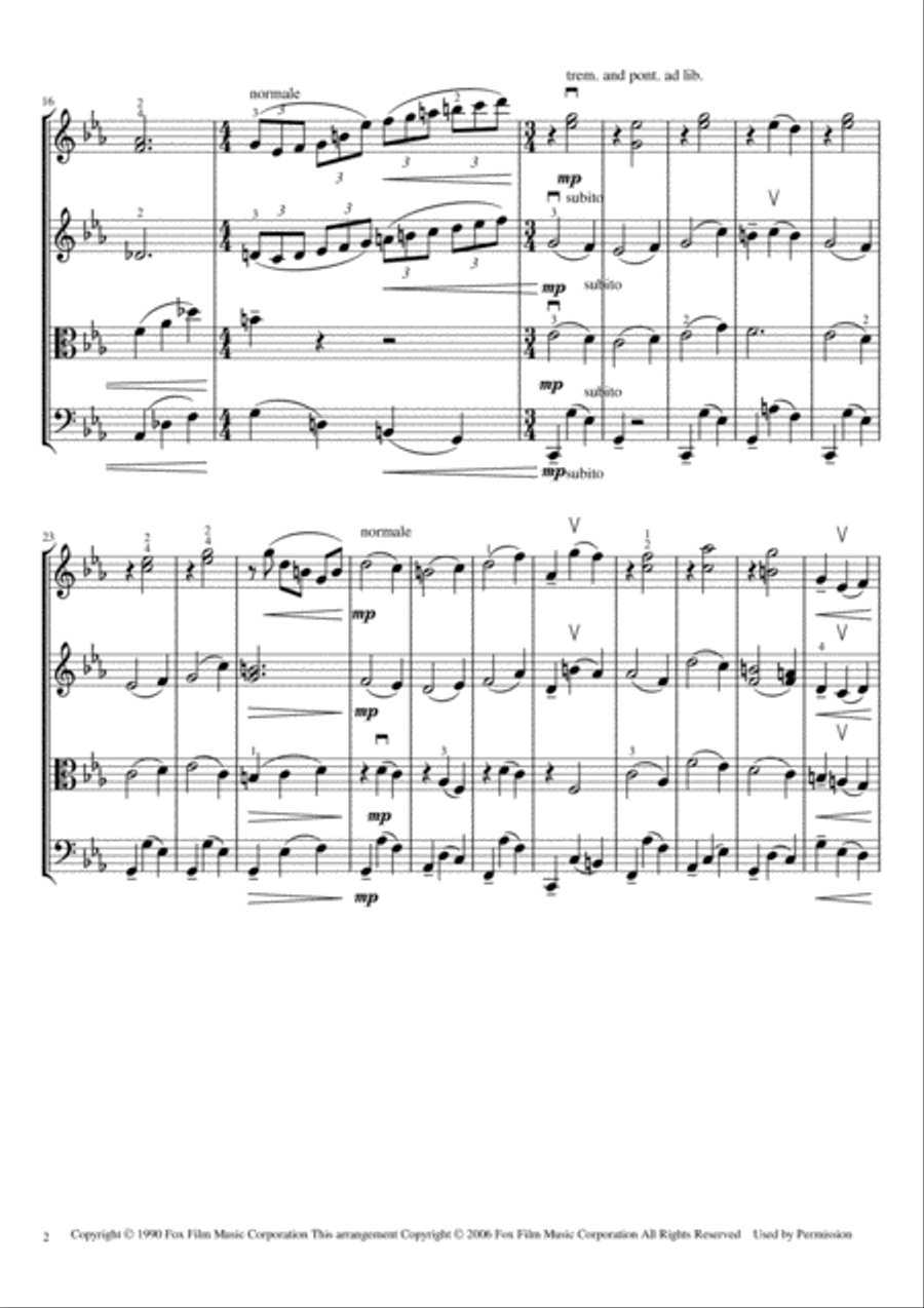 Edward Scissorhands Introduction (titles) String Quartet scores gallery preview page 4
