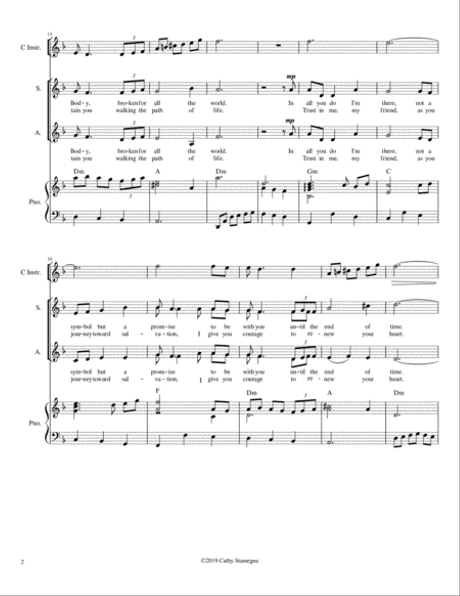 I Am the Lord (Duet for Soprano/Alto Solo, Chords, Optional C Instrument, Accompanied) Alto Voice scores gallery preview page 4