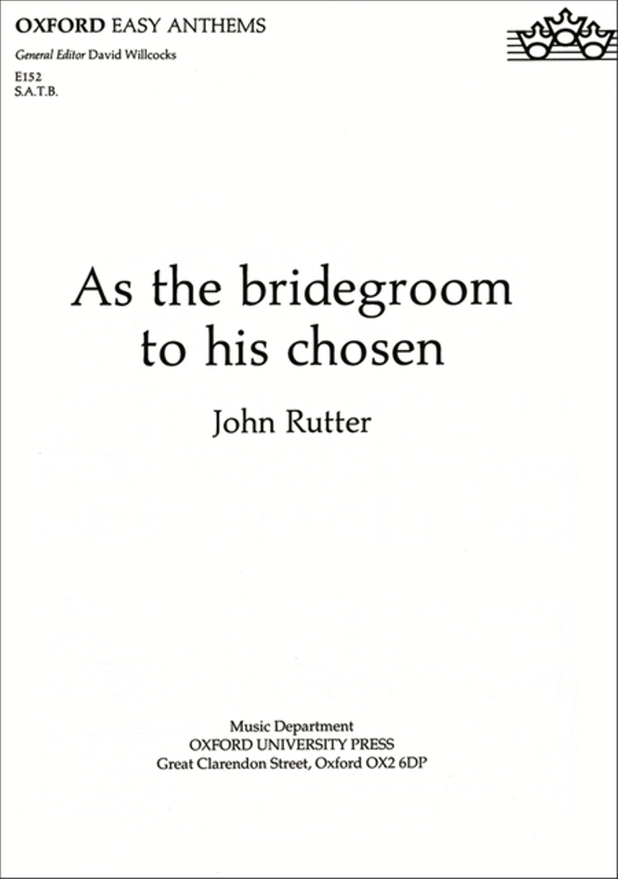 As the bridegroom to his chosen 4-Part scores gallery preview page 1