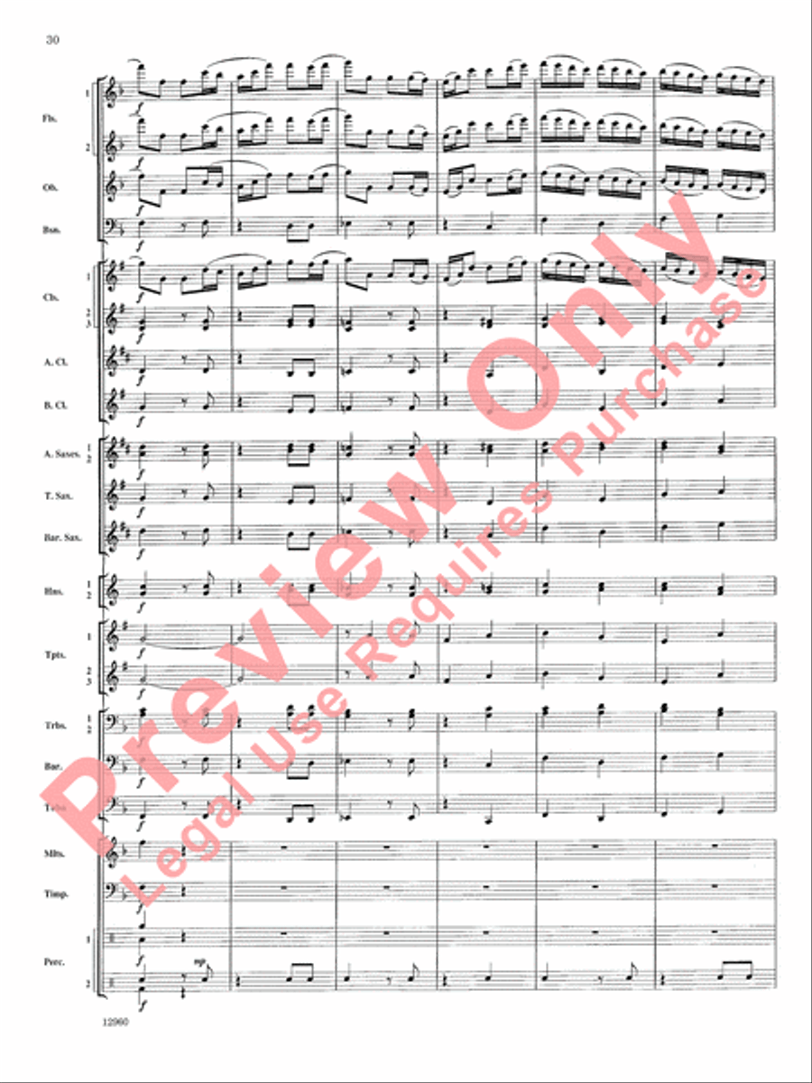 Sailing Songs Concert Band scores gallery preview page 31