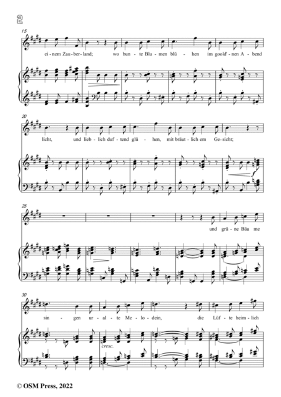 Schumann-Aus alten Marchen winkt es,Op.48 No.15,in E Major,for Voice and Piano Voice Solo scores gallery preview page 4