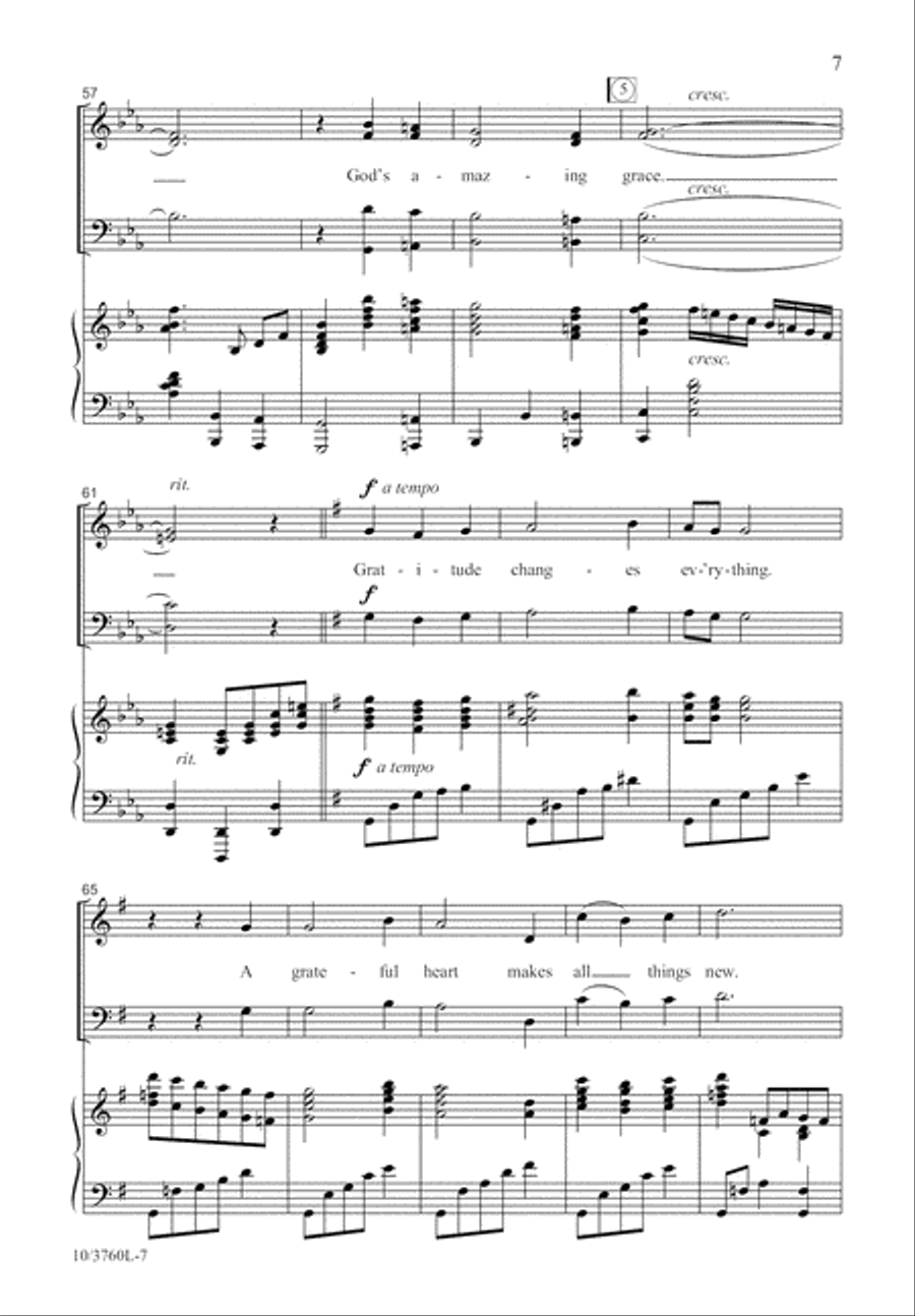 Gratitude Changes Everything 4-Part scores gallery preview page 8