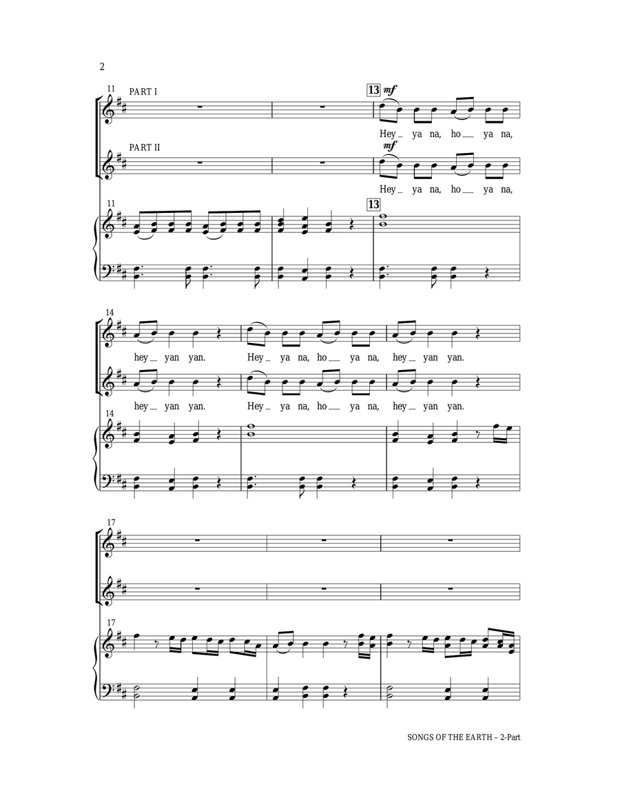 The Earth Is Our Mother The Earth Is Our Mother 2-Part scores gallery preview page 2