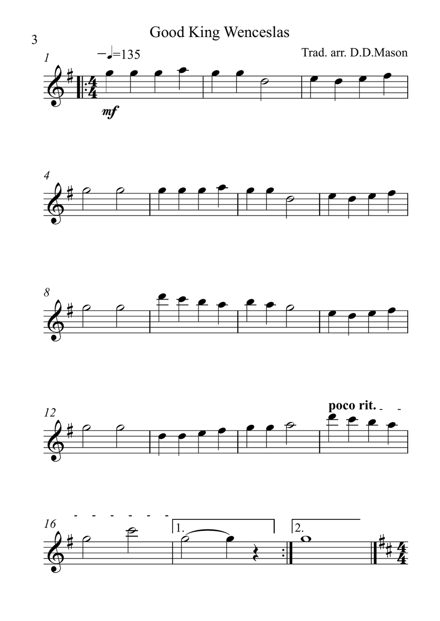 10 Christmas Carols for Solo Violin and Piano Violin Solo scores gallery preview page 4