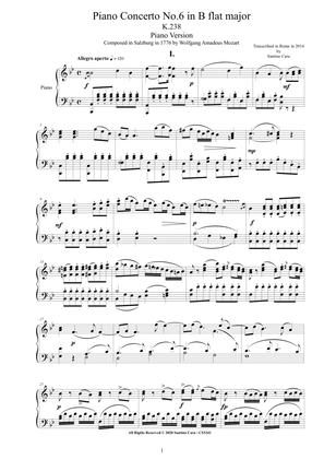 Mozart - Piano Concerto No.6 in B flat major K.238 - Piano Version