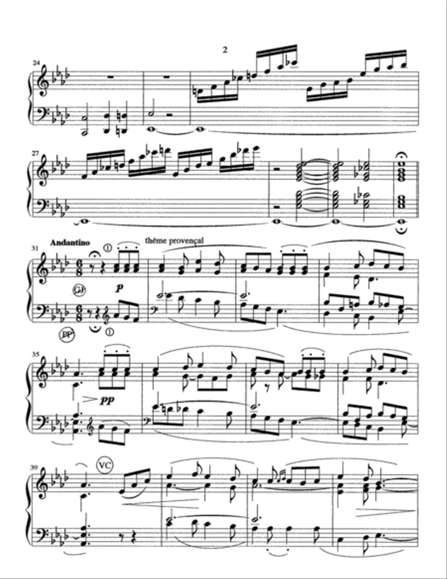 Fantasy on provençal air for Liszt Organ Organ Solo scores gallery preview page 4