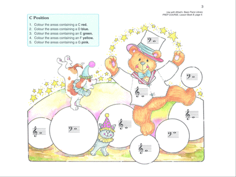 Alfred's Basic Piano Prep Course Activity & Ear Training, Book B Piano Method scores gallery preview page 2