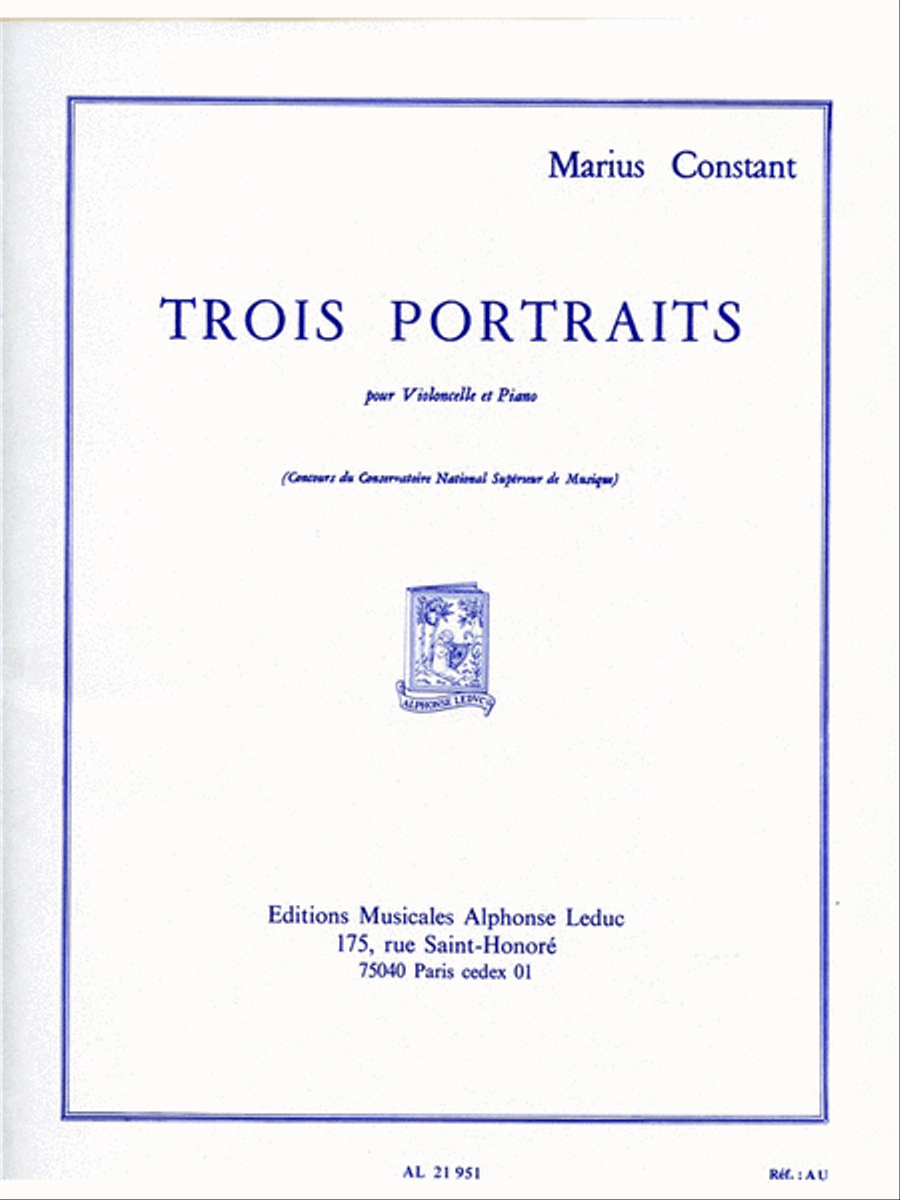 3 Portraits (cello & Piano) Piano Accompaniment scores gallery preview page 1