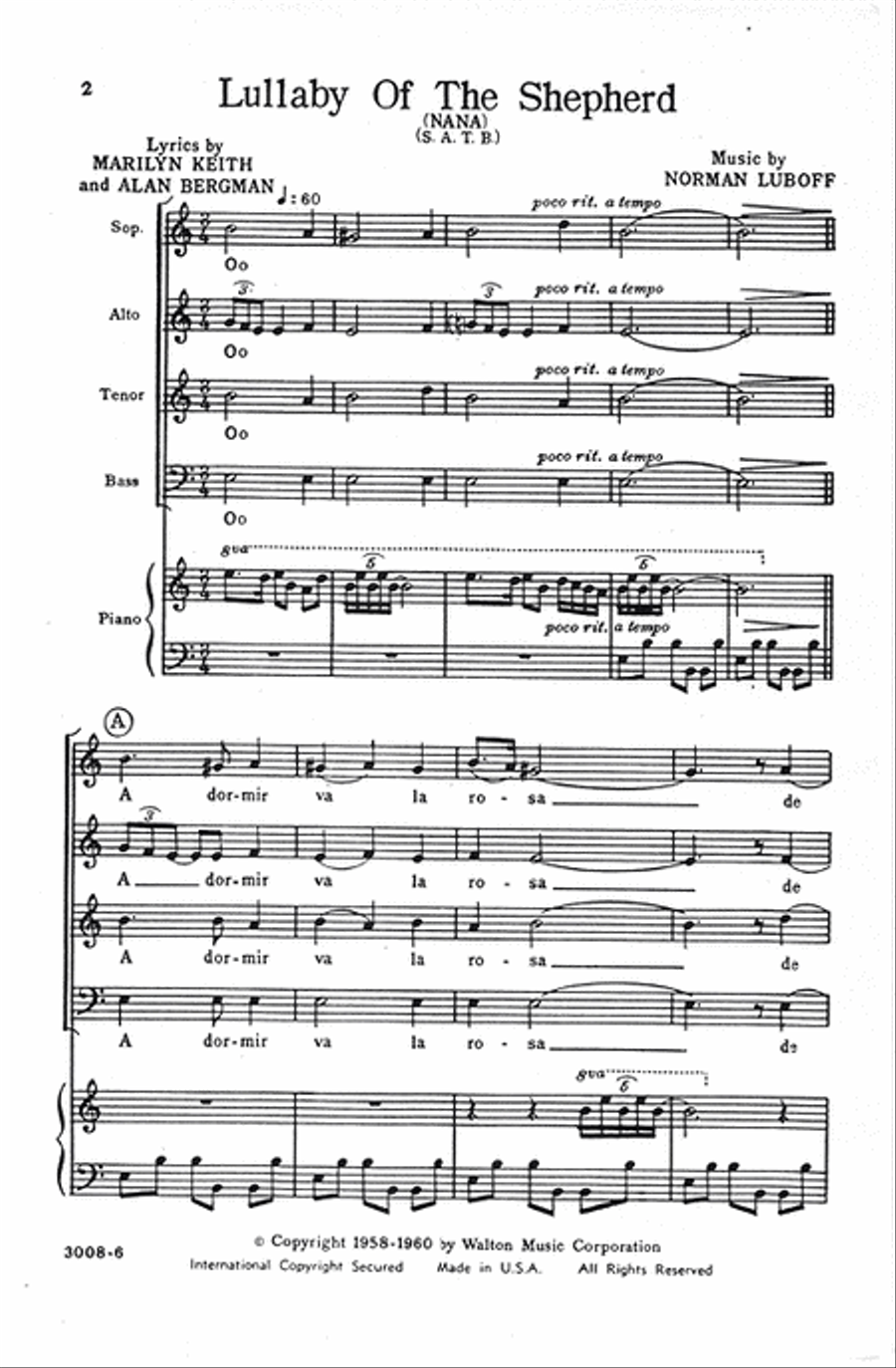 Lullaby of the Shepherd 4-Part scores gallery preview page 2