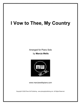Book cover for I Vow to Thee, My Country