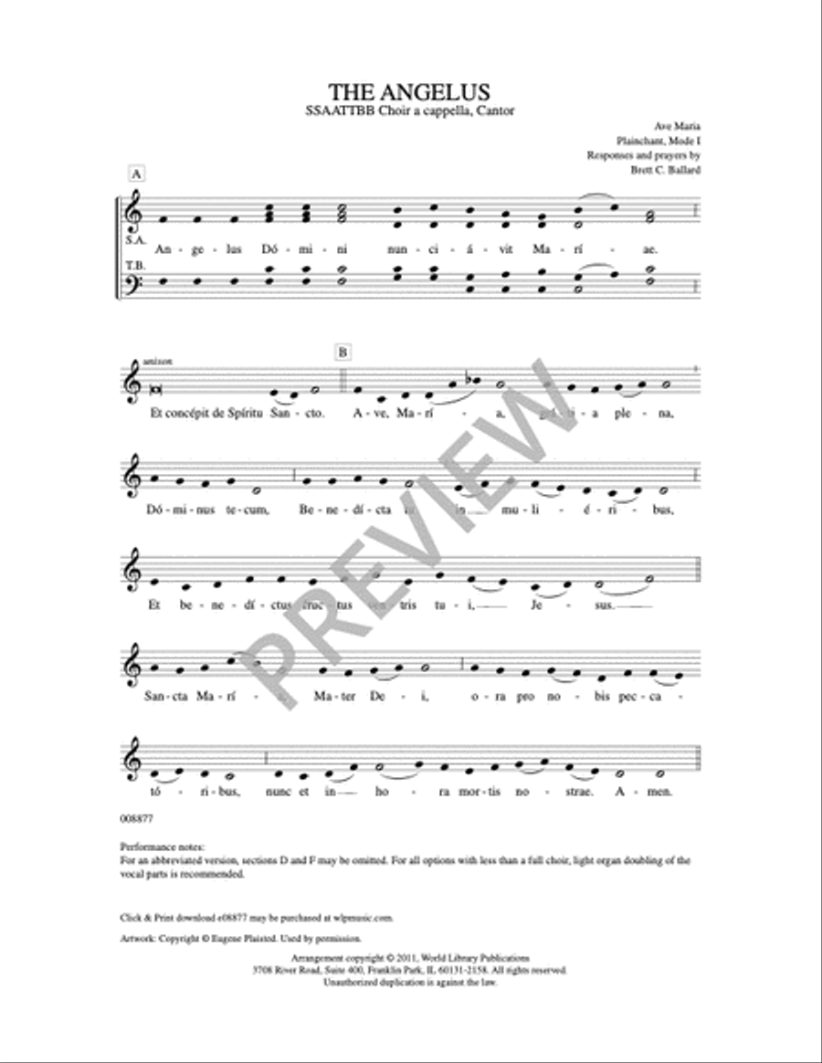 The Angelus The Angelus SSAATTBB scores gallery preview page 3