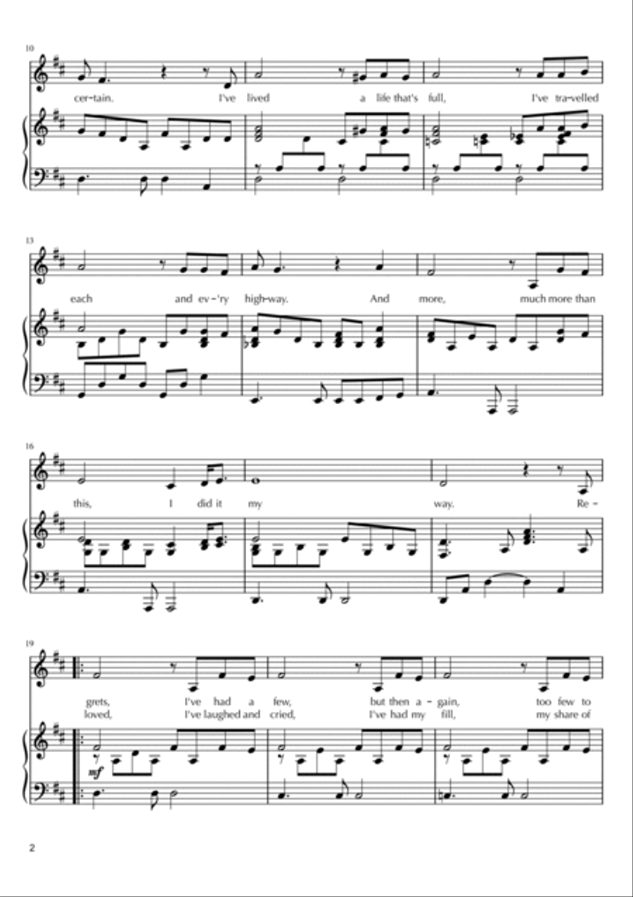 My Way Voice scores gallery preview page 2