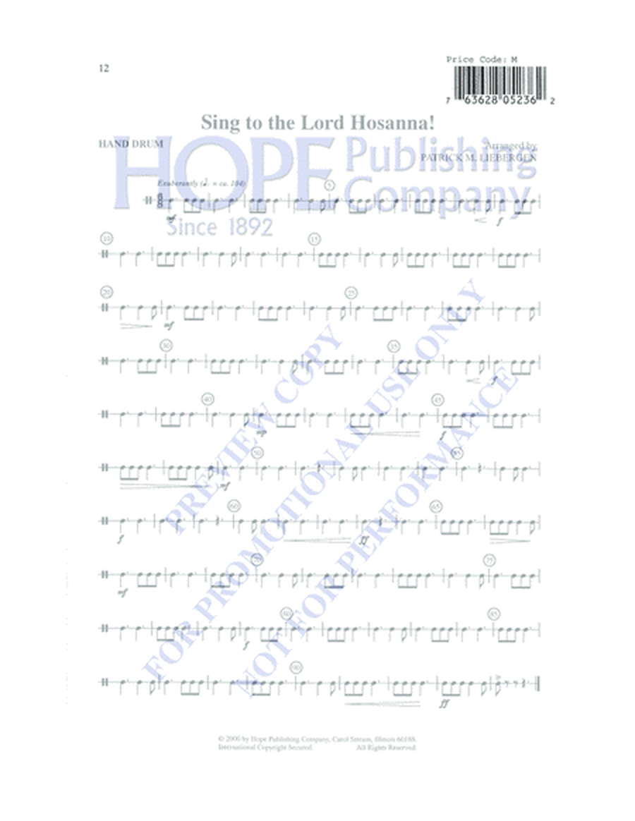 Sing to the Lord Hosanna! image number null