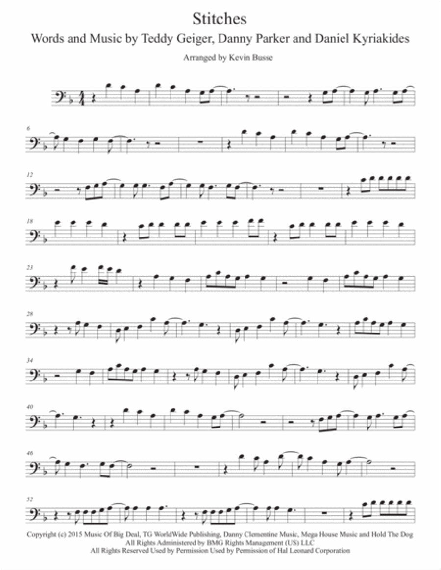 Stitches Bassoon Solo scores gallery preview page 1