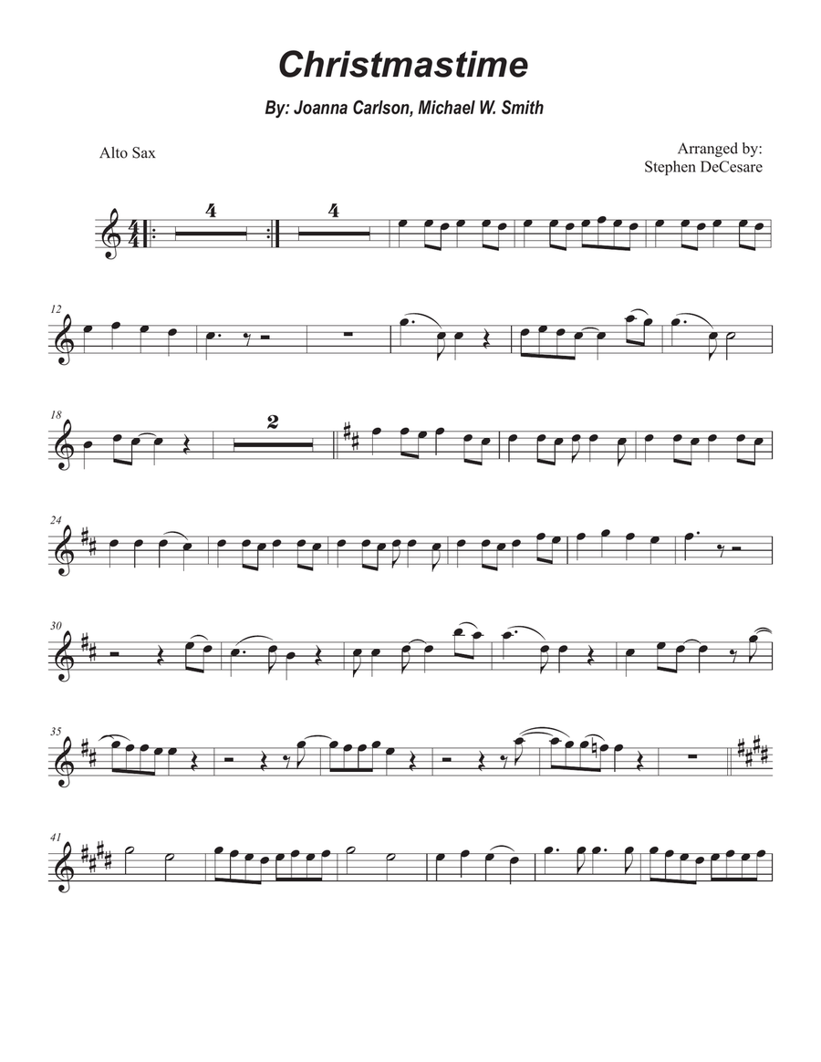 Christmastime Soprano Saxophone scores gallery preview page 5