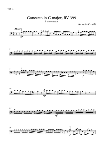 Vivaldi Concerto for 3 cellos