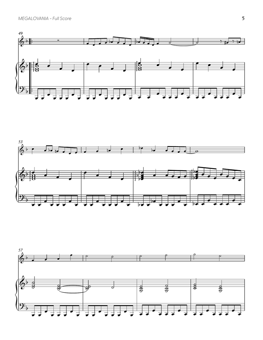 MEGALOVANIA (from UNDERTALE) (for Solo Violin with Piano Accompaniment) Violin Solo scores gallery preview page 6