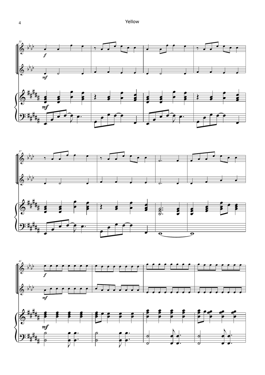 Yellow Woodwind Duet scores gallery preview page 4