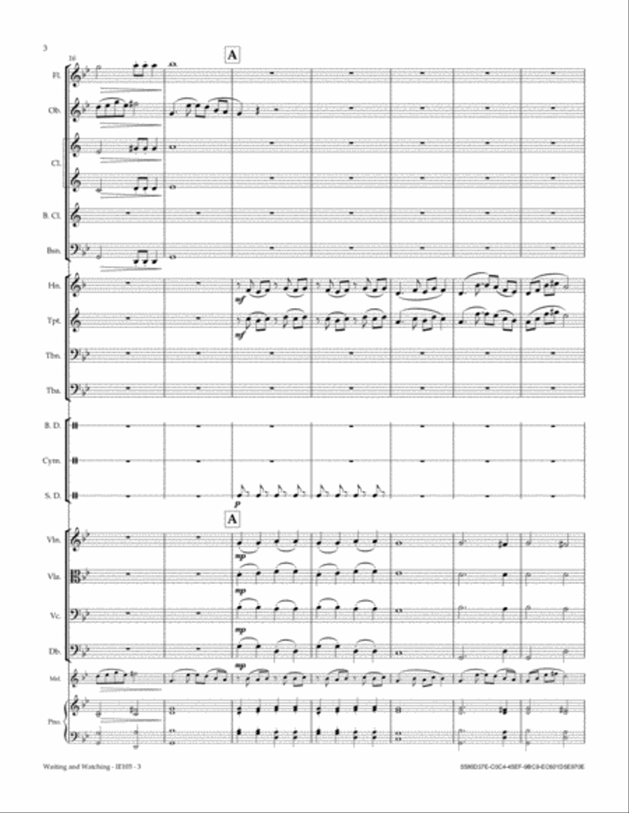 Waiting And Watching Full Orchestra scores gallery preview page 4